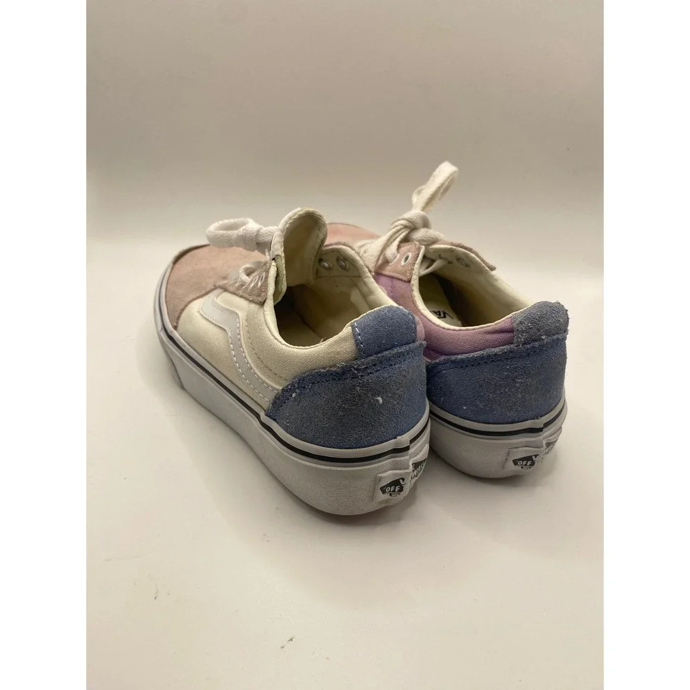 Set of 3 pairs Vans Ward Low Multi‎ Color Pastel Pink Canvas Kids Shoes Size 1.0